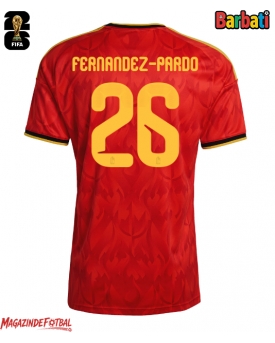 Belgia Matias Fernandez-Pardo #26 Tricou Fotbal Replică Mondial 2026 Barbati Acasa Belgia Matias Fernandez-Pardo #26 Tricou Fotbal Replică Mondial 2026 Barbati Acasa